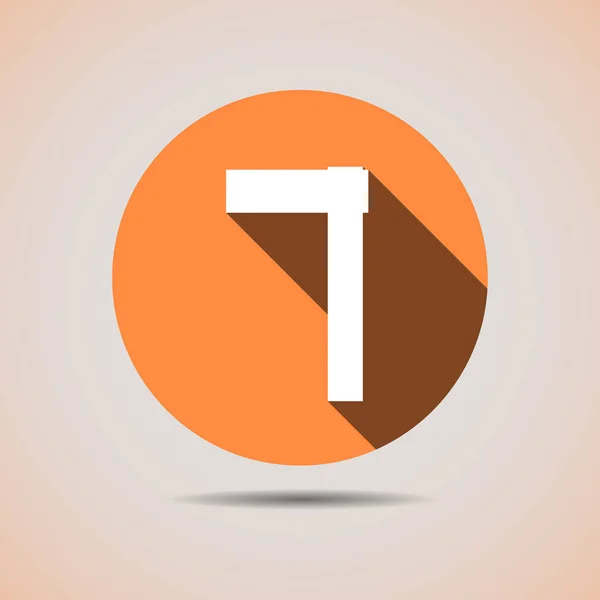 Byggande ikonen linje området i orange bakgrund — Stock vektor