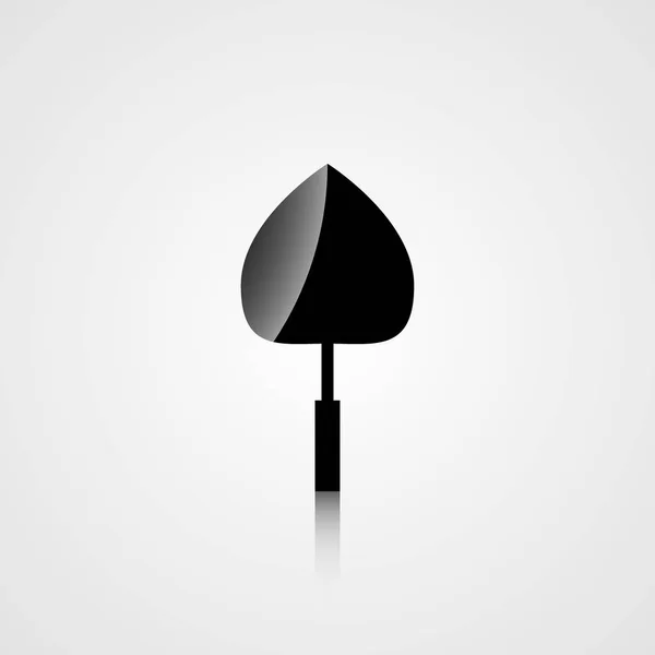 Paleta de silueta icono de construcción sobre un fondo gris — Vector de stock