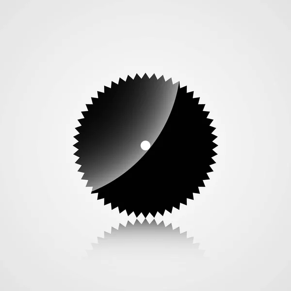 Konstruktion ikonen siluett disk av en cirkelsåg på en grå bakgrund — Stock vektor