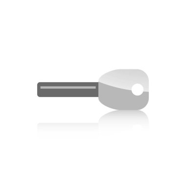 Simge inşaat site anahtar beyaz zemin üzerine kapıdan için