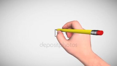 El bir kene ve bir haç inkar ve şartları çizer. Alfa kanalı