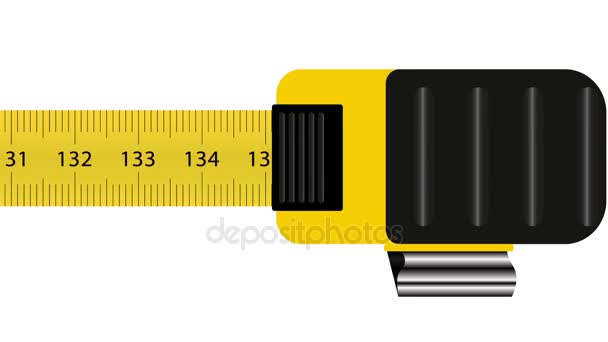 Dimensione nastro costruzione misura 300cm — Video Stock