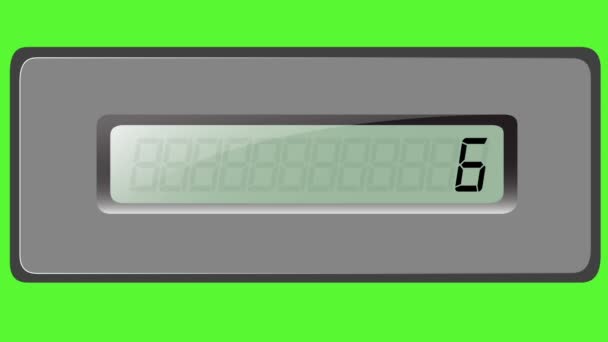 緑の背景に乗算電卓の数字のセット — ストック動画