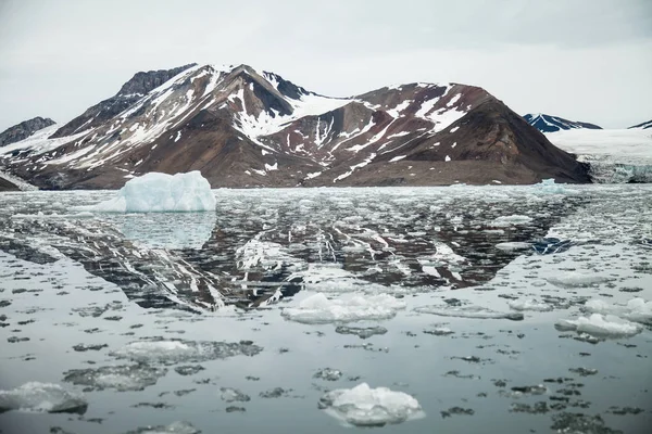 Glaciar Las Montañas Ártico Para Fondo —  Fotos de Stock