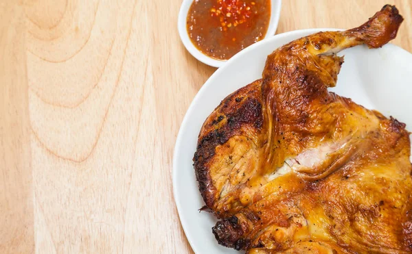 Poulet Rôti Style Thaï Nourriture Savoureuse Pour Heure Des Repas — Photo