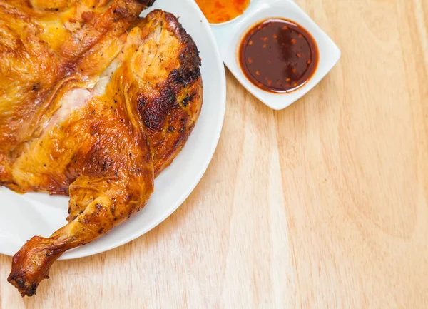 Poulet Rôti Style Thaï Nourriture Savoureuse Pour Heure Des Repas — Photo