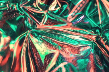 Soyut yanardöner holografik sıvı yansımaları arka plan