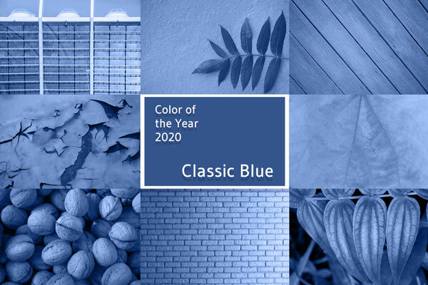 Collage on color of 2020 concept.