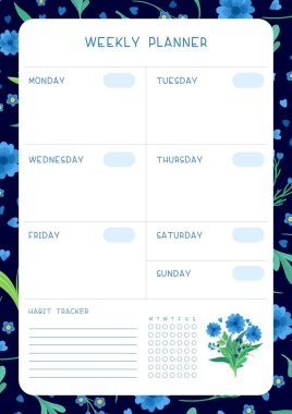 habit tracker free vector eps, cdr, ai, svg vector illustration graphic art