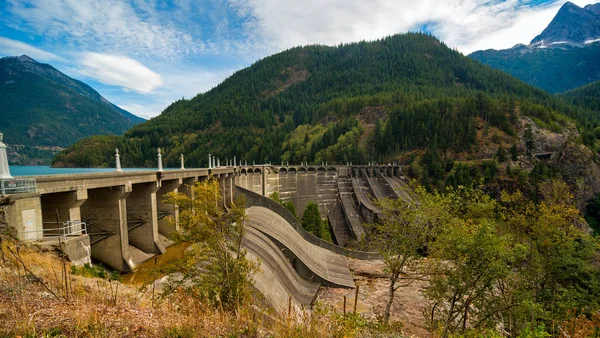 Diablo Dam in de staat Washington — Stockfoto