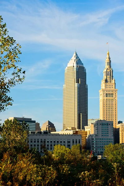 Cleveland Two Towers — Stock fotografie