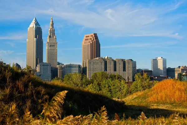 Cleveland şehir merkezi silüeti — Stok fotoğraf