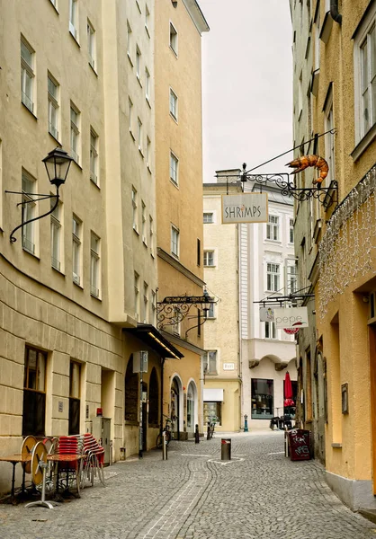 Salzburg Österreich Mai 2019 Eine Der Ältesten Engen Straßen Salzburgs — Stockfoto