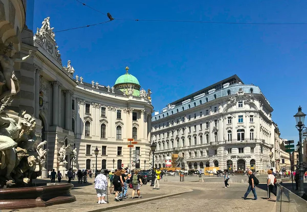 Wien Österreich Juni 2019 Der Michaelerplatz Links Mit Einem Teil — Stockfoto