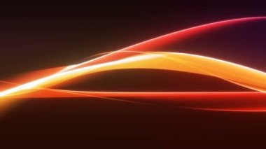 Renkli, düzgün turuncu ve kırmızı kıvrımlı çizgiler yana doğru hareket ediyor.