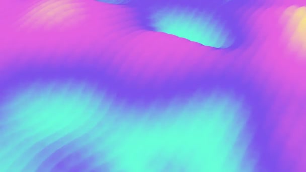 Fundo Loop Fundo Superfície Ondulado Fluido Colorido Abstrato Gradiente Azul — Vídeo de Stock