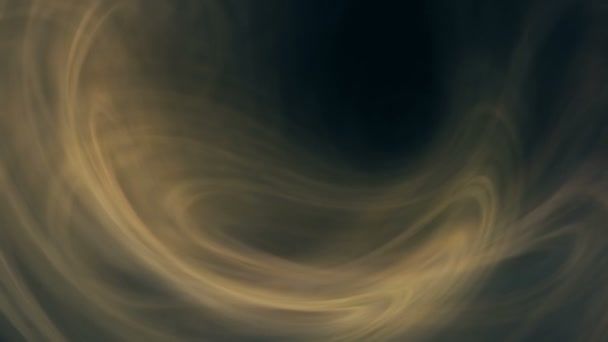 Morphing Curved Coils Grey Yellow Smoke Looping Background — Stock Video