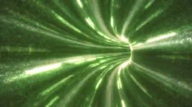 Kamera yüksek hızlı yeşil enerji tüneline giriyor.