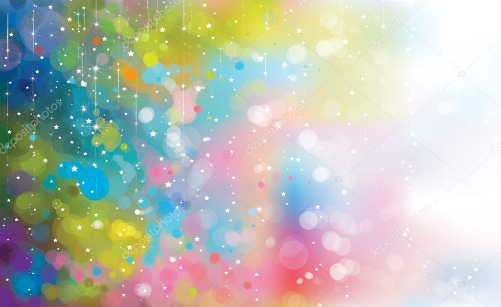 abstract colorful lights  and stars background.