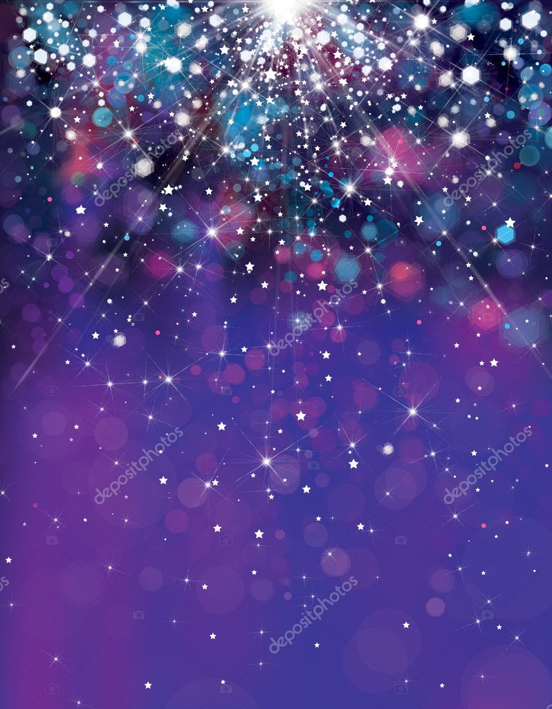 Abstract Blue Glitter Background - Stock Photos