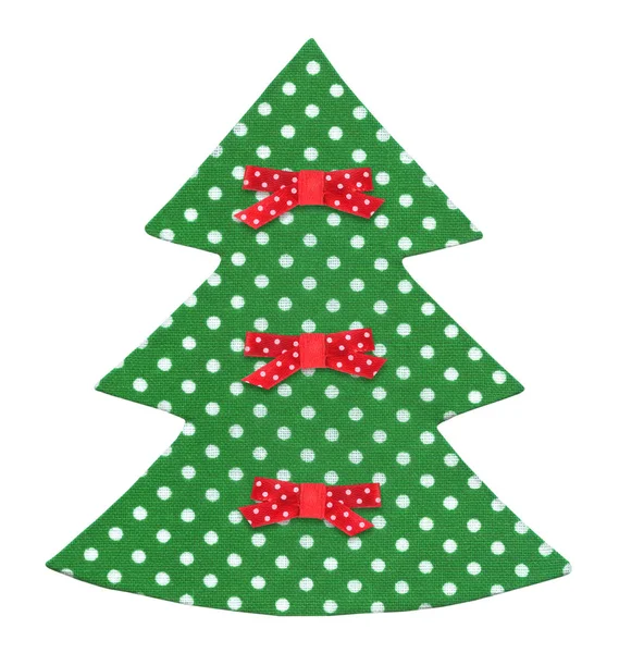 Árvore de Natal artesanal decorada — Fotografia de Stock