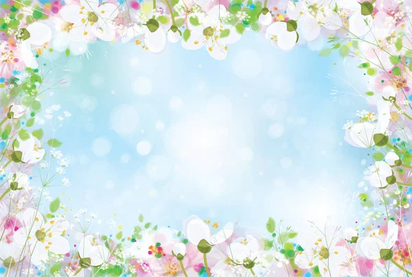 Łąka wiosenna z kwiatami — Wektor stockowy