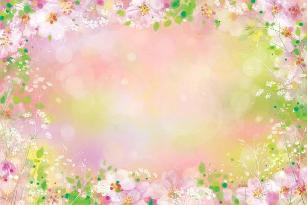 Spring blossoming flowers — Stock Vector