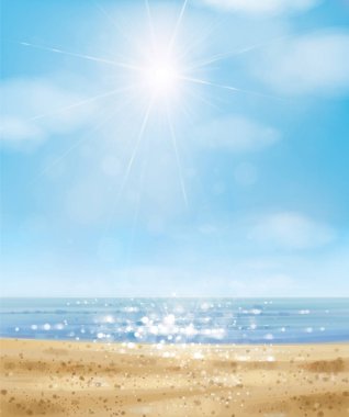 Mavi panoramik deniz sahne