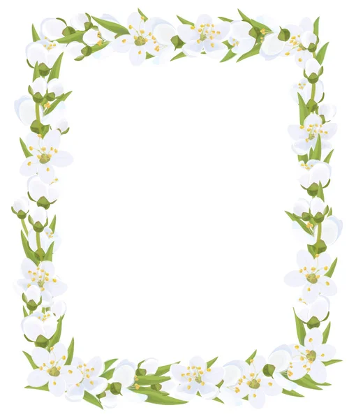 Ilustração quadro floral — Vetor de Stock