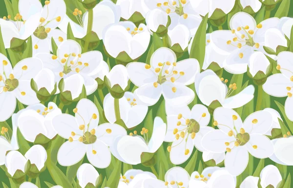 Fondo floral de primavera — Vector de stock