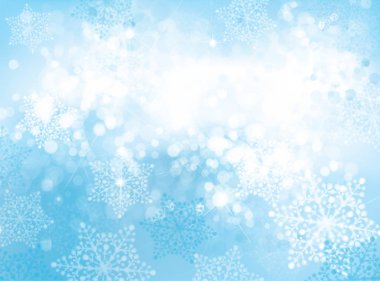 Kar taneleriyle mavi arkaplan.