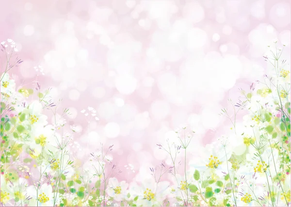 春の花の背景. — ストックベクタ