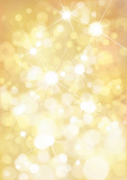 Bokeh, schitteren, gouden achtergrond. — Stockvector