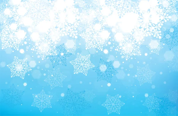 Blue sky with snowflakes — Stock Vector