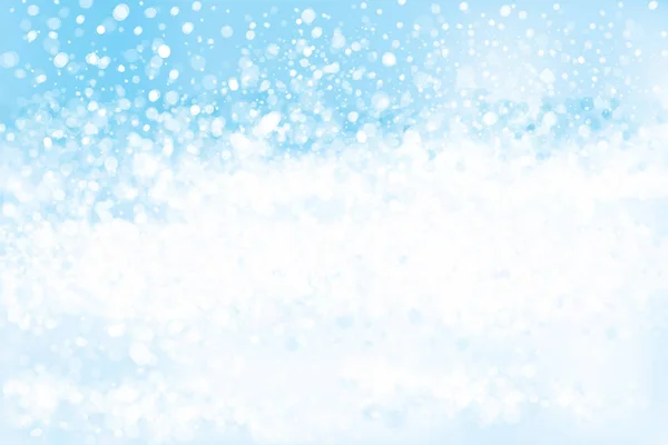 Cielo azul con copos de nieve — Vector de stock