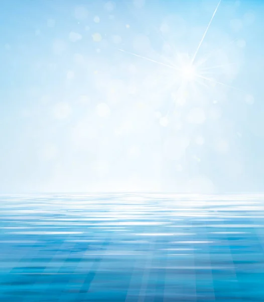 Bleu mer et ciel — Image vectorielle