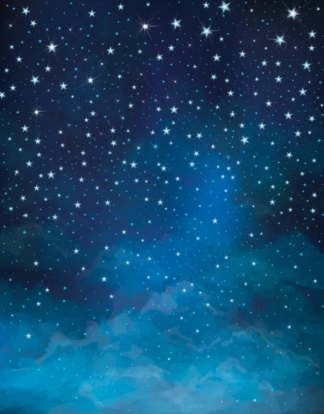 Έναστρη νύχτα ουρανό — Διανυσματικό Αρχείο