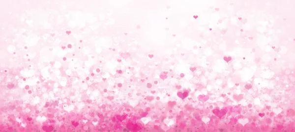 Coeurs de bokeh roses — Image vectorielle