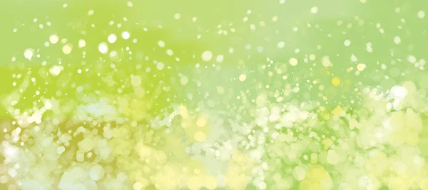 Vector Verde Bokeh Luces Fondo — Vector de stock