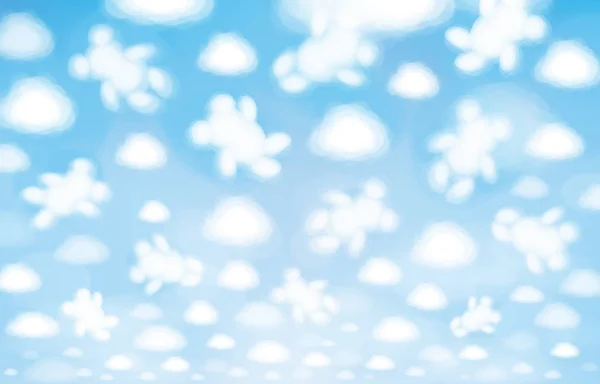 Шаблон с облаками в форме медведей — стоковый вектор