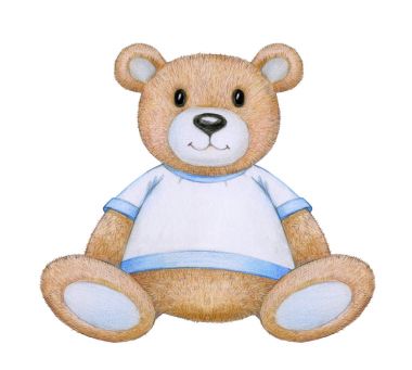 Sevimli bebek ayı oturuyor 