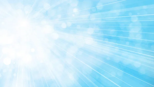 Rayons Lumineux Sur Fond Bleu Ciel — Image vectorielle