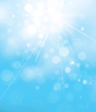 Mavi renkli ışıkları bokeh vektör çizim