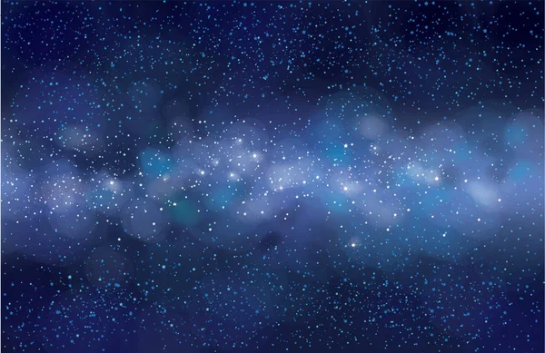 Звездное Ночное Небо Галактика Млечный Путь Векторная Иллюстрация — стоковый вектор
