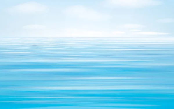 Vista Mar Sobre Fondo Azul Del Cielo — Vector de stock