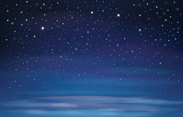 Vector Night Starry Sky Background — Stock Vector