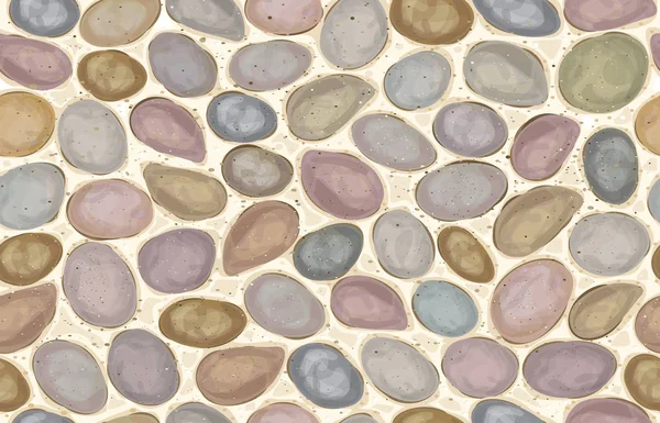 Piedras Textura Sin Costura Vectorial Paredes Piedra — Vector de stock
