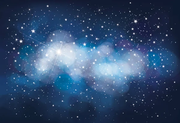 Vektor Nacht Sternenhimmel Hintergrund. — Stockvektor