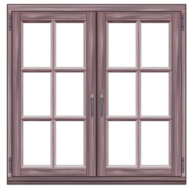 Vector window frame isolated. clipart