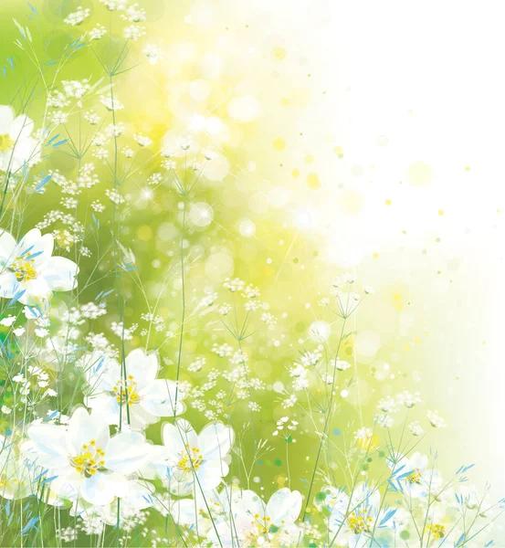 矢量花的背景 自然背景 — 图库矢量图片